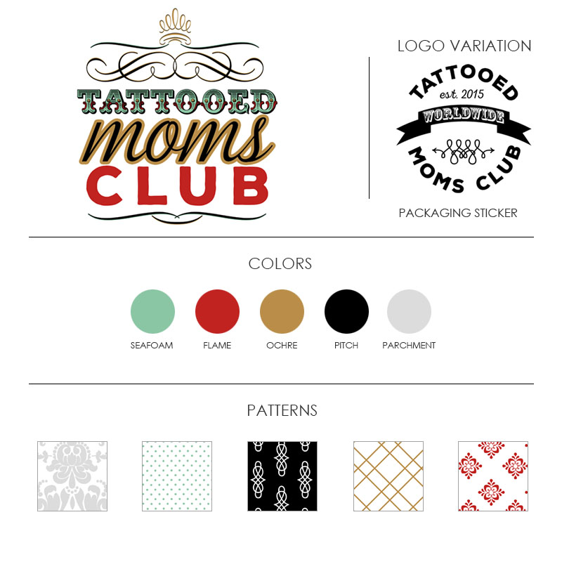 Tattooed Moms Club Branding Board